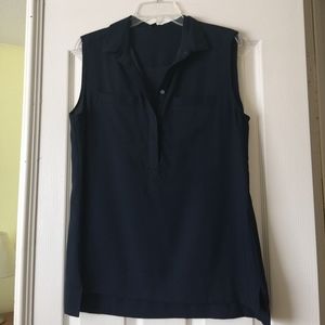 Ann Taylor Navy sleeveless top.